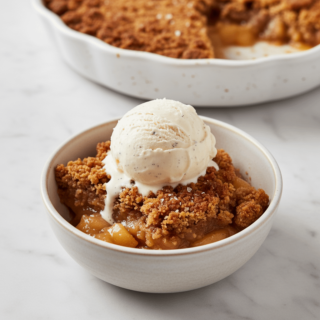 Brown Butter Apple Crumble (The Coziest Fall Dessert)
