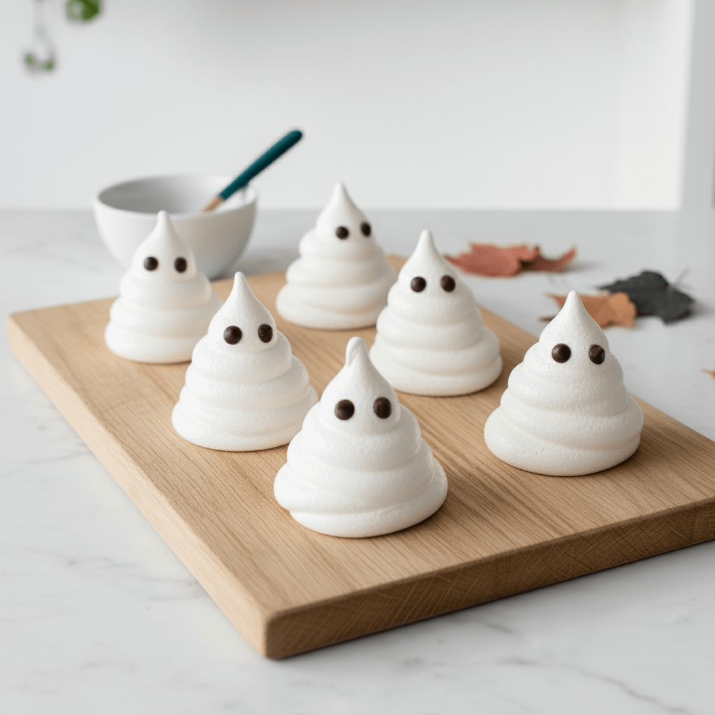 Ghostly Meringue Bites (The Cutest Halloween Treat!)