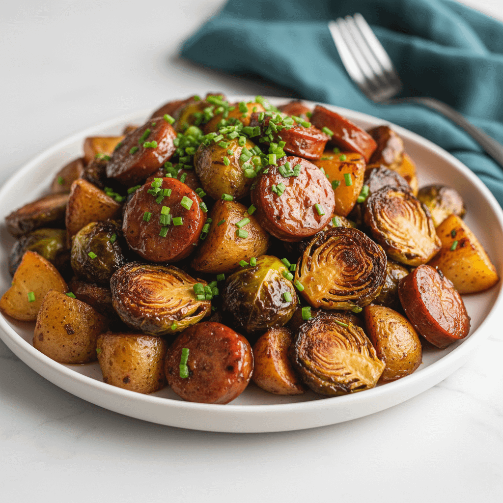 Sheet Pan Hot Honey Sausage and Veggies
