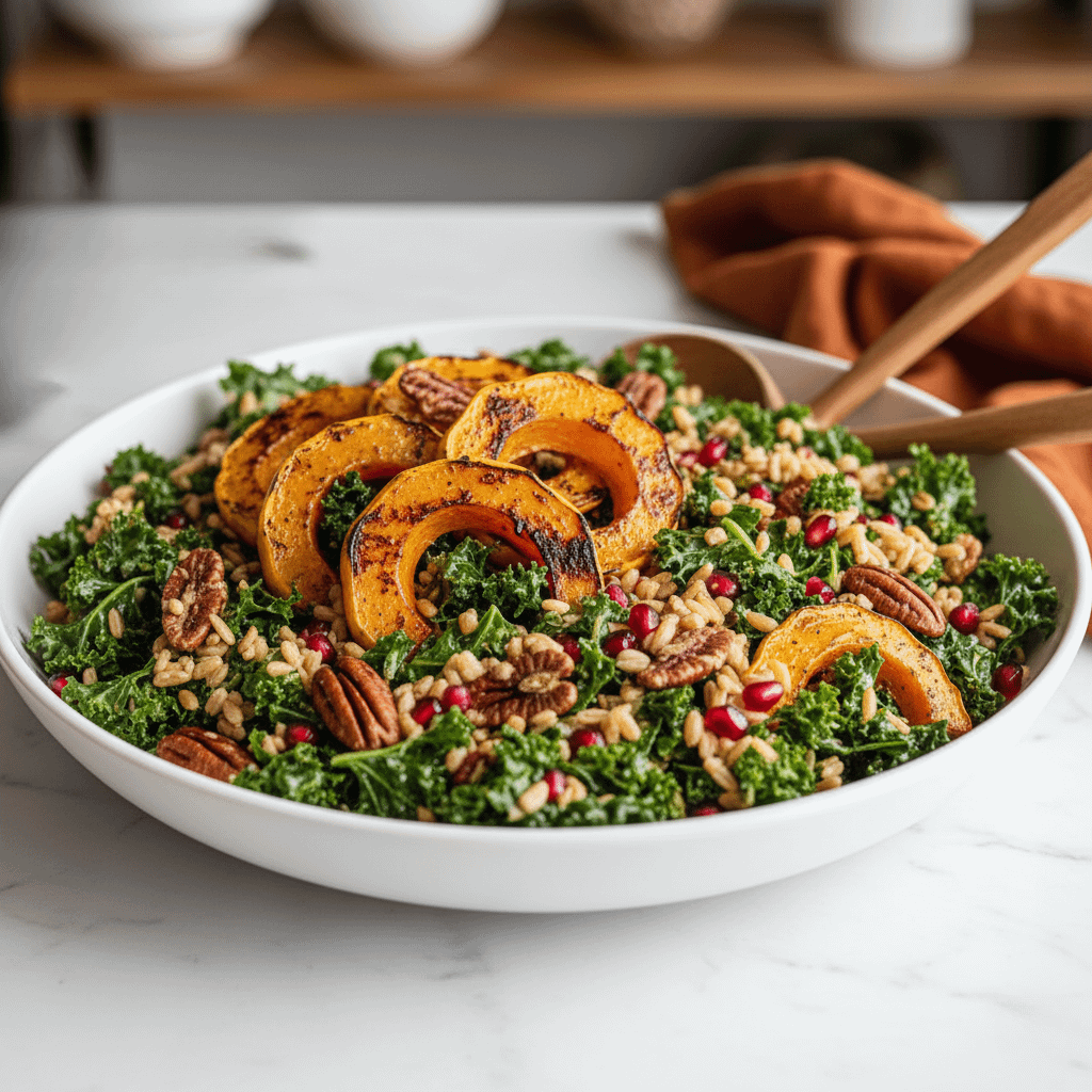 Autumn Grain Salad with Roasted Delicata Squash